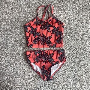 Hanna Andersson tankini palm print. Size 4.